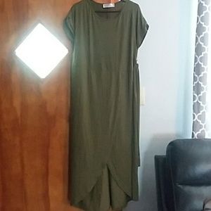 Green t-shirt like dress